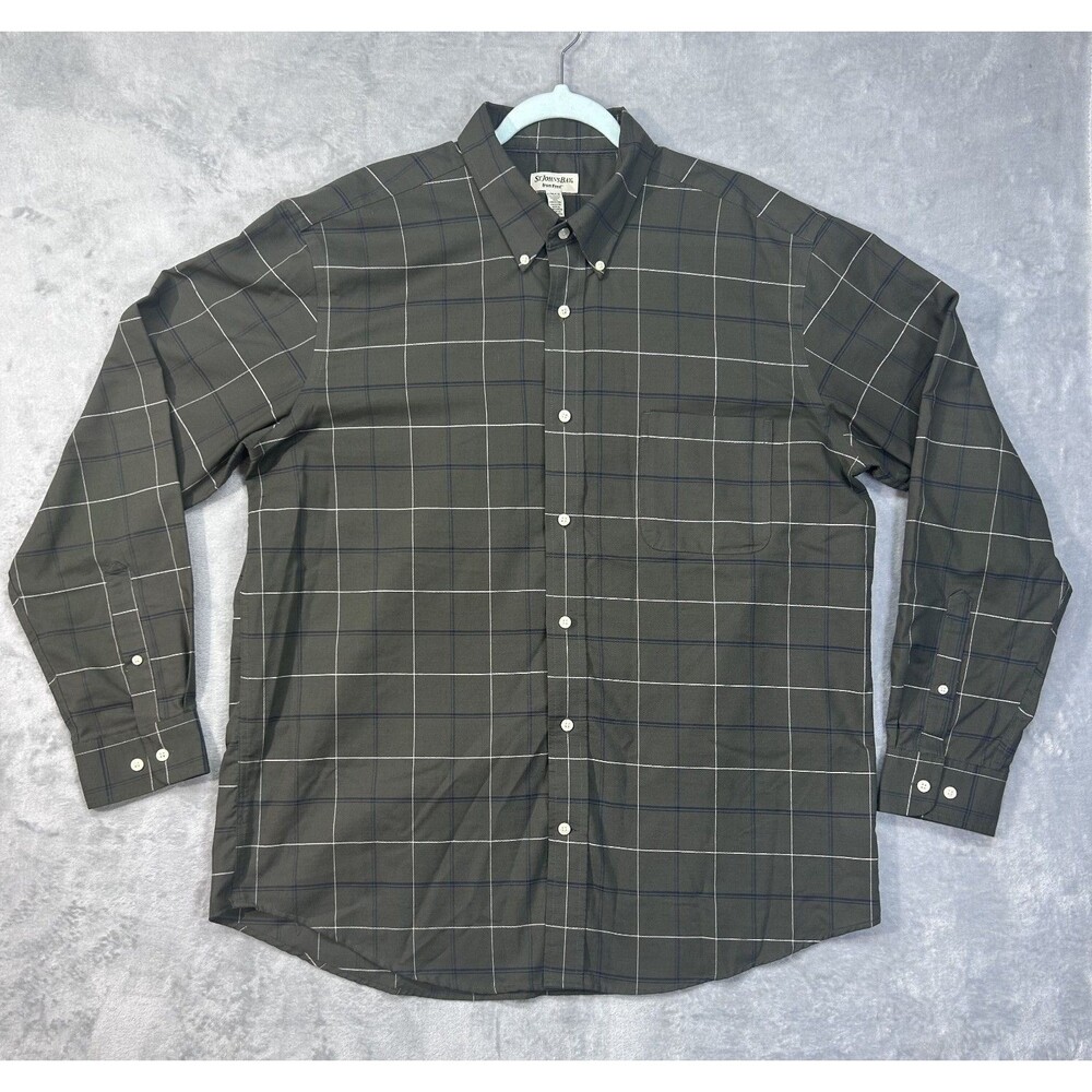 St John's Bay Olive Button Up XL